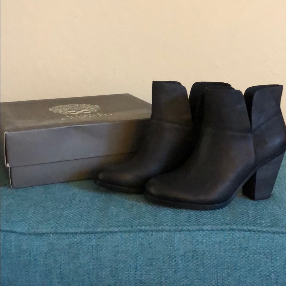 Black, genuine leather, Vince Camuto booties